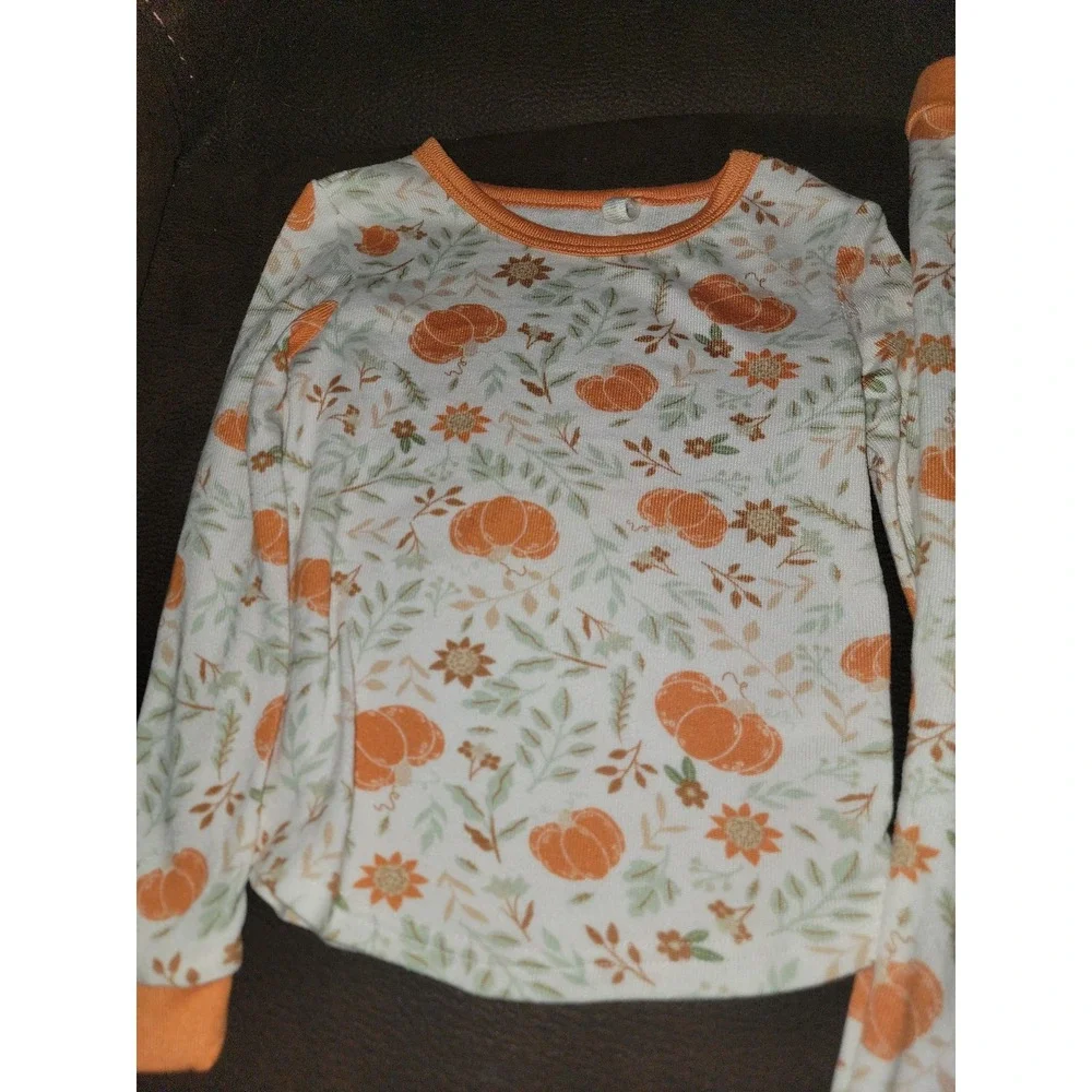 Jessica Simpson fall autumn Halloween pumpkin pajamas sleep wear size 4t‎